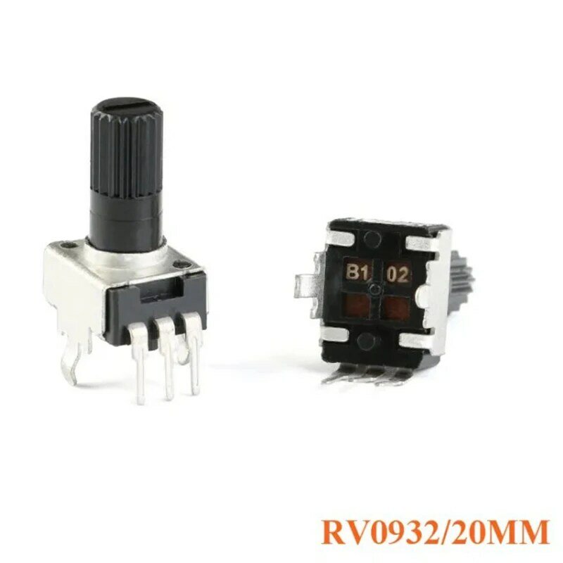 10pcs RV0932 Potentiometer Adjustable Handle 20MM Round Shaft 1K/102 5K/502 10K/103 50K/503 100K/104 WH09 0932