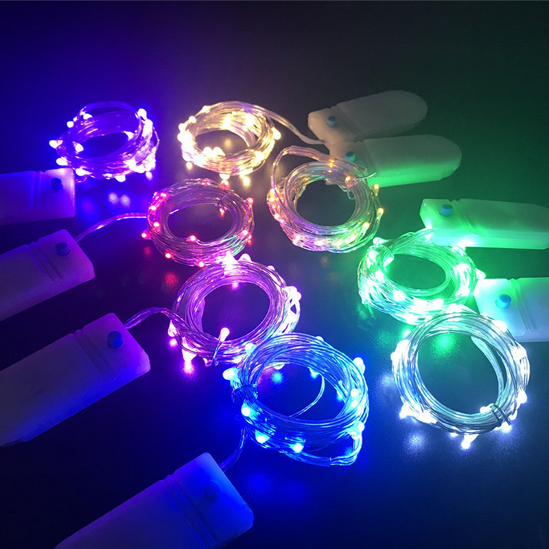 Carte di natale gratuite, batterie LED filo di rame LED String Lights Holiday Fairy Lights 3 modalità ghirlanda impermeabile decorazione fai da te