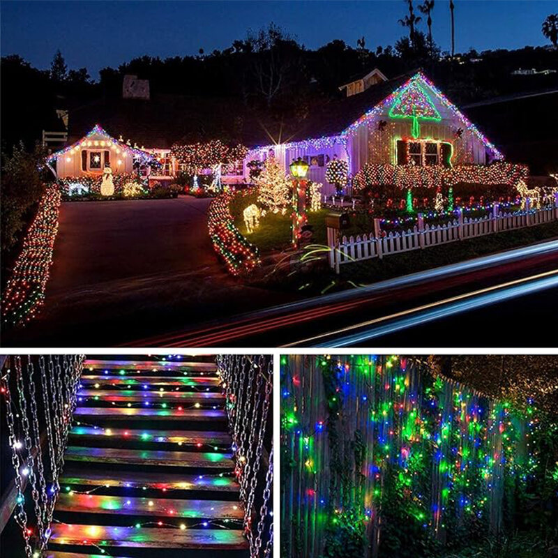 Waterproof Solar Led String Lights Camping Led Copper Wire Lights Atmosphere Lights Christmas Lights Birthday Decoration Lights