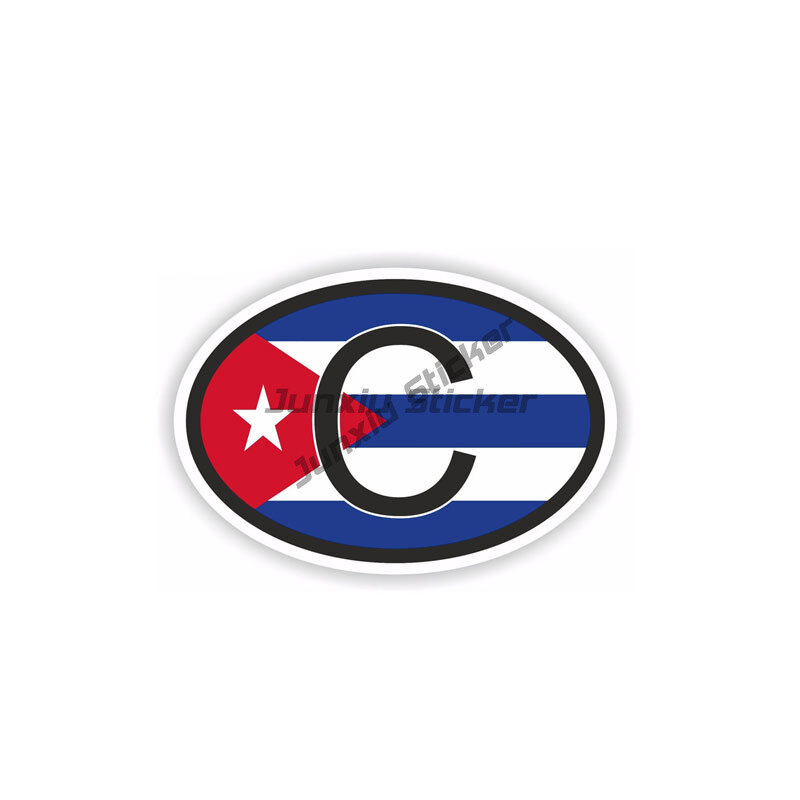 Cuban CU National Emblem PVC Adesivo, Mapa da bandeira, Fit for Scratch Decoração, Motocicleta, Laptop, Janela, Carro, Mesa, Capacete, Parede