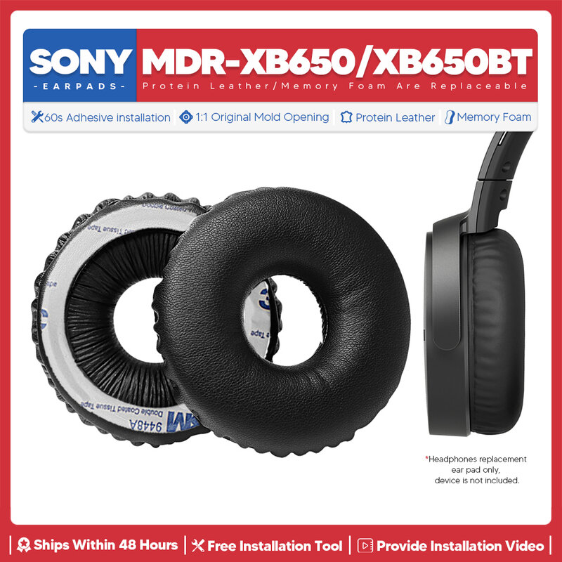 Bantalan telinga pengganti untuk Sony MDR XB650 XB650BT Aksesori Headphone earpad Headset bantalan telinga suku cadang perbaikan busa memori