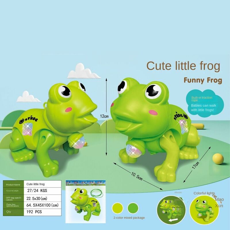 With Music Projection Electric Frog Cartoon Frog Educational Music Projection Educational Toys Montessori Reusable Plastic
