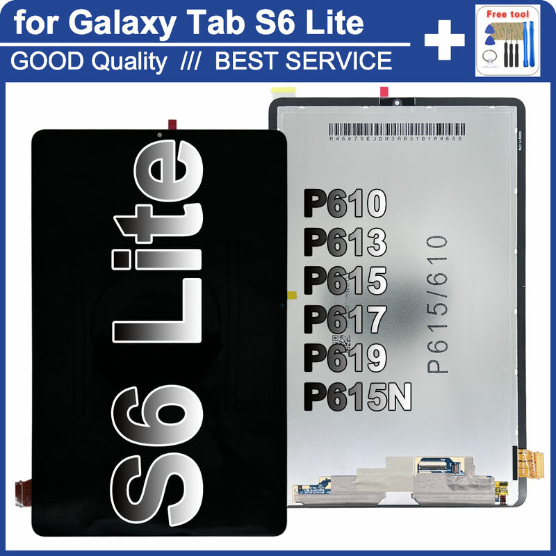 شاشة LCD تعمل باللمس بديلة محول رقمي ، سامسونج جالاكسي Tab S6 Lite ، p 610 ، P613 ، P615 ، P617 ، P619 ، جديد