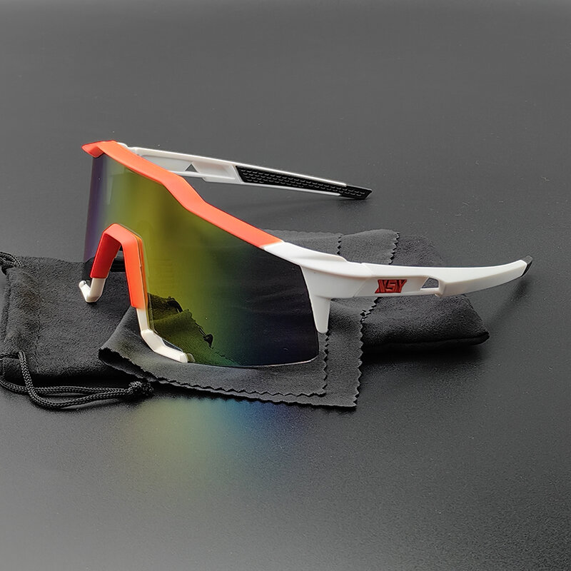 Męskie damskie sportowe okulary przeciwsłoneczne na rower szosowy UV400 okulary rowerowe bez oprawek 2024 MTB do biegania na oczy męskie okulary rowerowe rowerzysta
