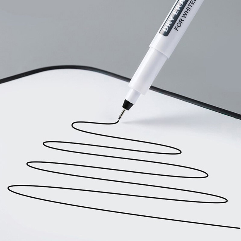 1Pcs Uitwisbare Whiteboard Pen Extreem Dunne 0.5Mm Droge Wissen Pen Kantoor Onderzoek Waterdicht Marker Pen School Briefpapier