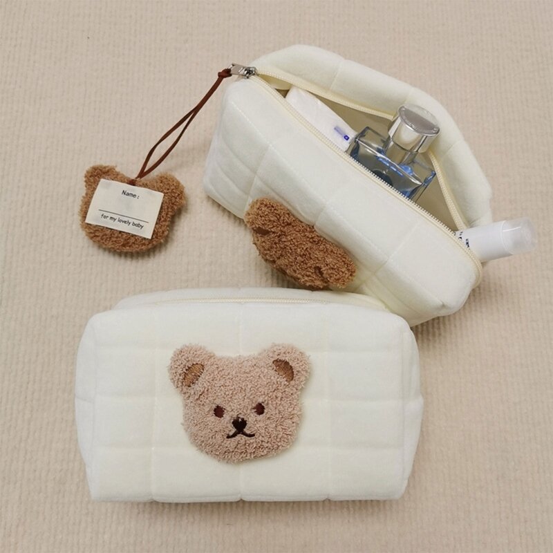 만화 곰 아기 주최자 여성 레이디 여행 메이크업 가방 다기능 화장품 파우치 지갑 캐주얼 스토리지 케이스 G99C