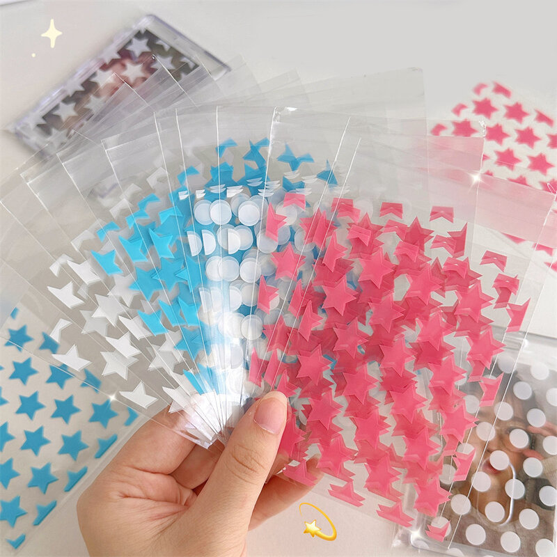 50 szt. Plastikowa torba Opp samoprzylepna przezroczyste plastikowe torby koraliki do przechowywania biżuterii opakowanie prezent torba koreańska małe etui na karty