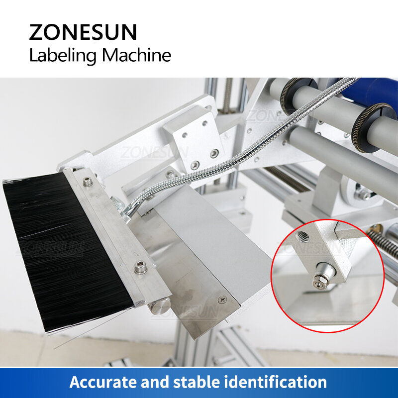 Zonesun Platte Oppervlak Etikettering Machine Cosmetica Card Box Packet Kartonnen Boek Kan Voedsel Label Applicator Voor Productie ZS-TB170