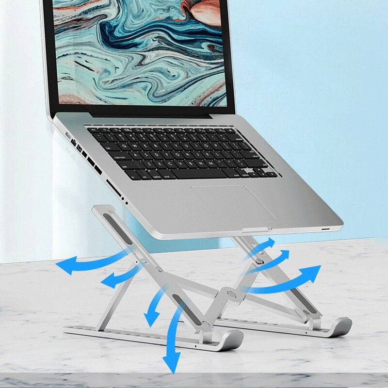 Laptop Stehen Für Schreibtisch Kunststoff Notebook Stand Laptop Computer Zubehör Faltbare Unterstützung Notebook Monitor Halter