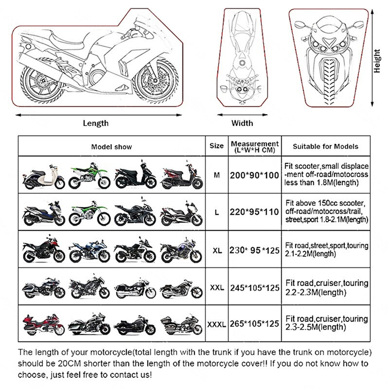 Cubierta de motocicleta para NMAX, AEROX, PCX, MIO, BEAT, CLICK, impermeable, lluvia y polvo, cubierta UV