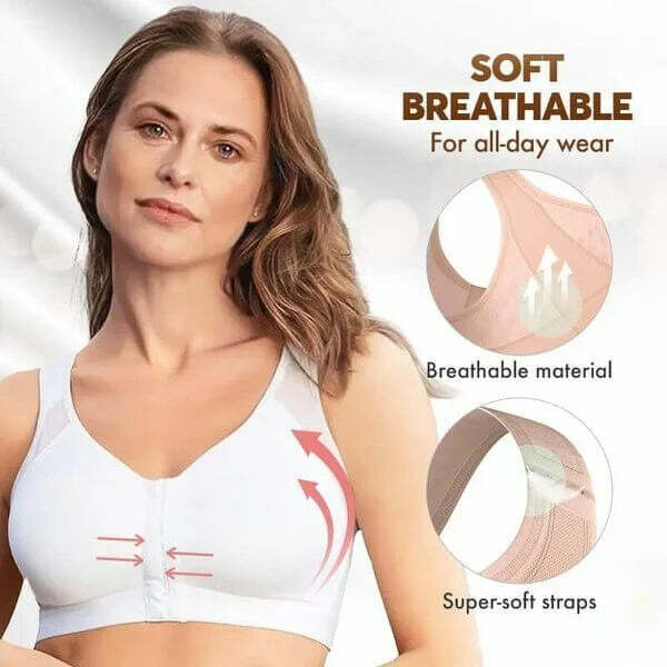 Sujetador de pecho ajustable para mujer, sostén multifuncional con cierre frontal, ropa interior deportiva, Top Invisible de realce, suave