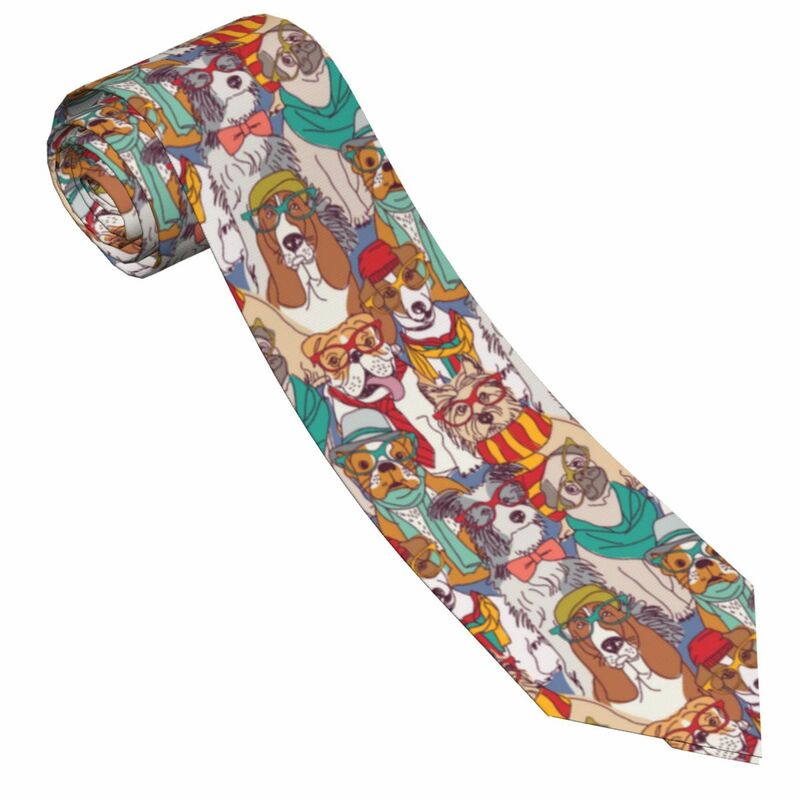 Corbata de perro salchicha de Navidad para hombres y mujeres, accesorios de ropa
