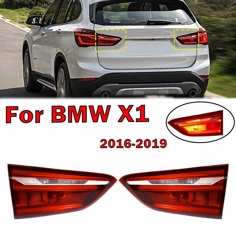 Luz traseira LED para BMW X1 2016-2019, lâmpada de advertência do freio, Auto Part, montagem da lanterna traseira, 63217350697, 63217350698, acessórios do carro
