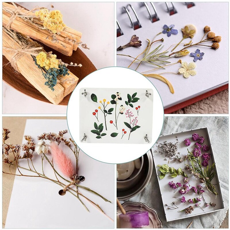 Wooden Flower Press Kit DIY Arts And Craft Kit Specimen Plants Pressing Accessories Kit For Adults Nature Art-Drop Ship