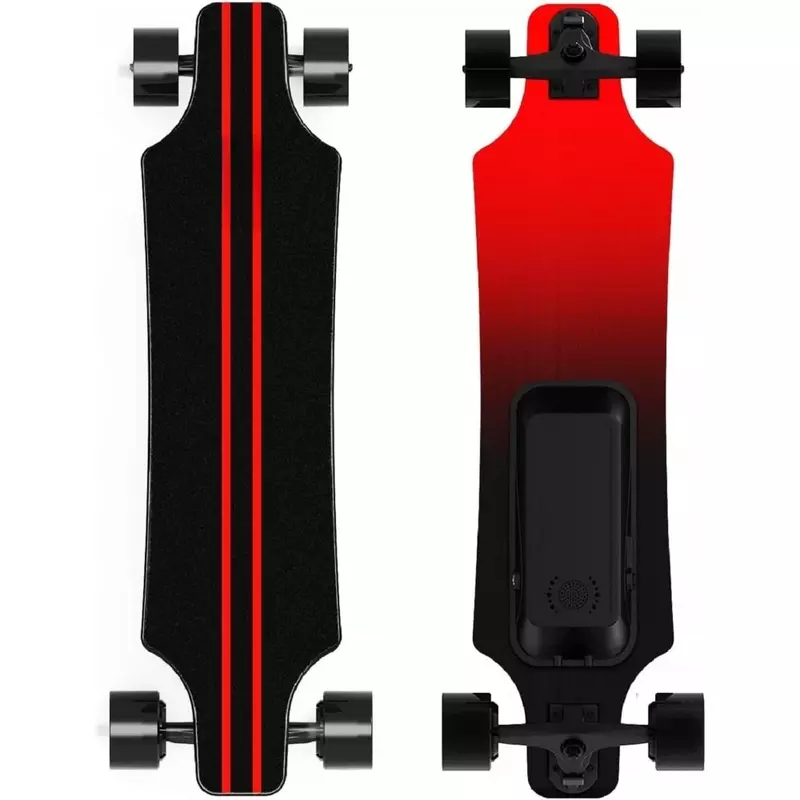 Электрический скейтборд с дистанционным управлением, двойные двигатели, диапазон 18,6 MPH12.5 миль, 4 регулировки скорости, максимальная нагрузка 220 фунтов, электрический скейтборд