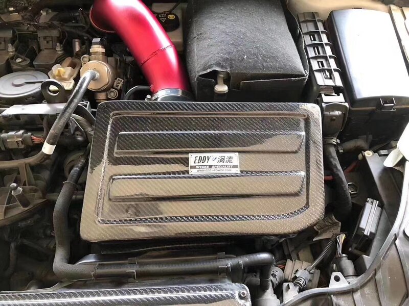 EDDYSTAR Car Carbon Fiber Induction Air Intake Filter Kit Auto Cold Air Intake Filter Kit for 15-17 Audi S3 2.0T
