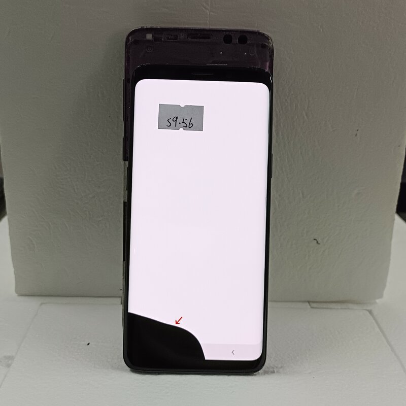 Touch Screen digitador peças de reparo com moldura e queimar sombra, display LCD para SAMSUNG Galaxy S9, G960F, G960, 100% original