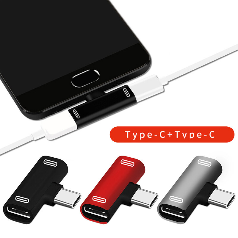 3 In 1 USB C To Type-C Adapter USB Type C Charging Cable Charger Earphone Converter For Xiao Mi 8 Mi 6 Headphone Adapter