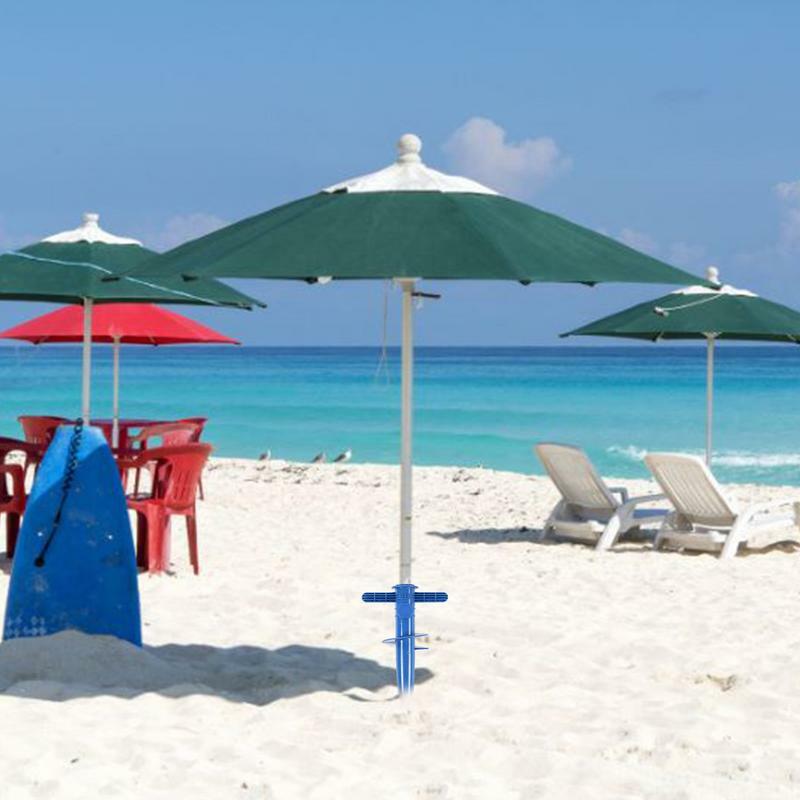 Guarda-chuva plástico com âncora para a praia, guarda-chuva para acampar, mobília de jardim, terraço e guarda-sol, 1pc