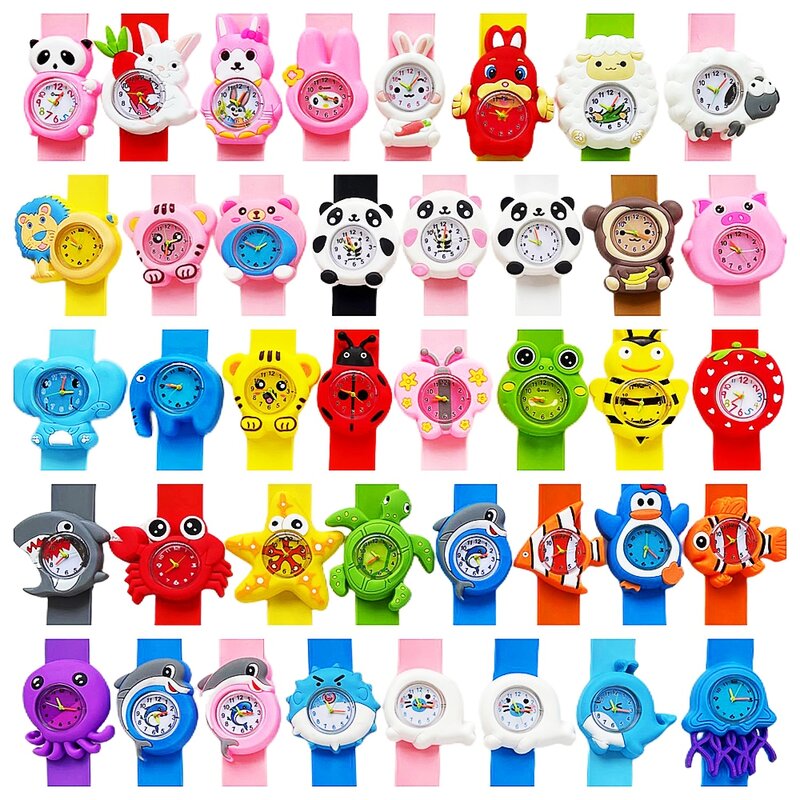 Baby Birthday Gift Children Toys Watches Cartoon Animal Dial Bracelet Kids Watches for Boy Girl 2-15 Years Old Child Clock