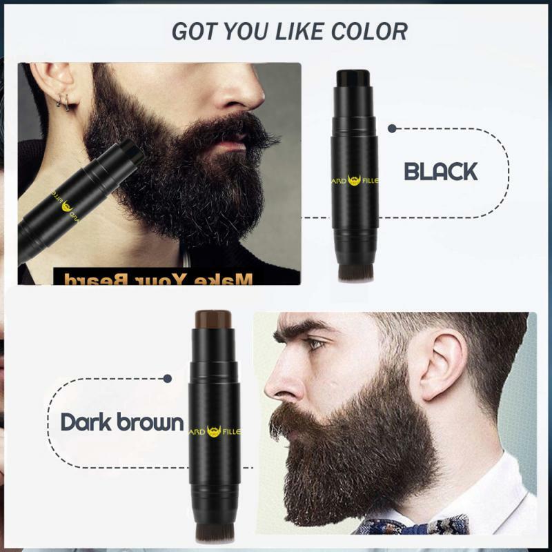 Kit de pluma de llenado de barba para hombres, lápiz de relleno de barba, pluma de bigote impermeable, cepillo potenciador de barba, herramientas de modelado para colorear bigote