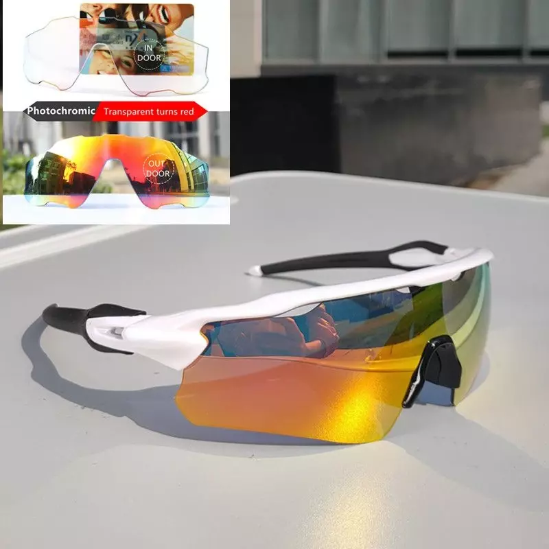 Gafas de ciclismo para hombre y mujer, lentes polarizadas para deportes al aire libre, correr, montañismo, cambio de color