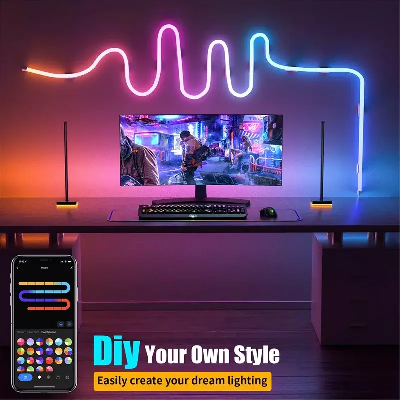 Tuya Led Strip Lights Wifi 12V Rgbic Neon Touw Verlichting Met Muziek Sync Neon Led Verlichting Voor Kamer Speelkamer Decoratie Alexa 10M