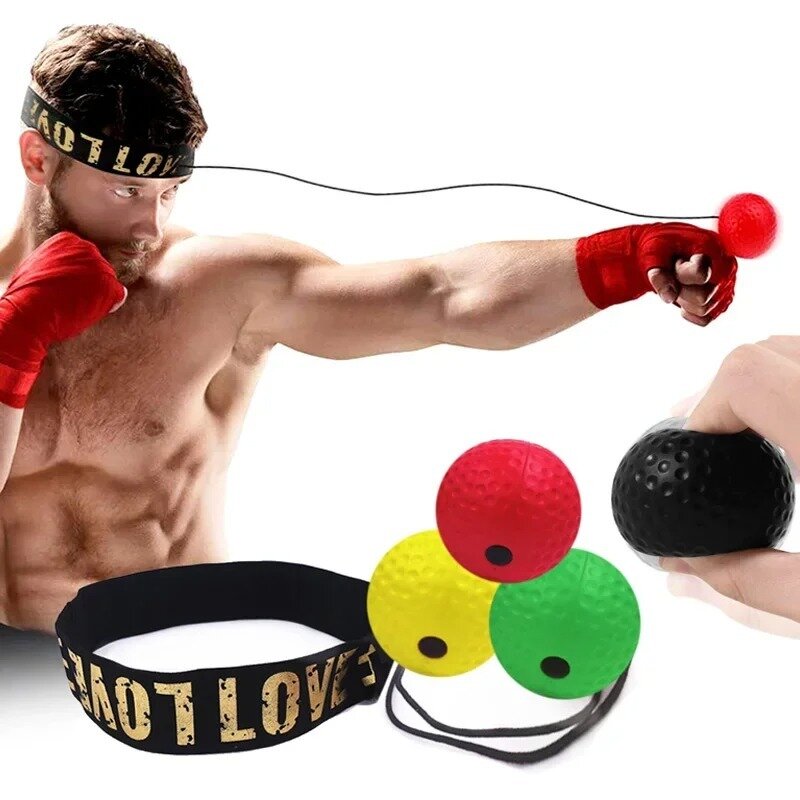 Bola de boxeo montada en la cabeza, entrenamiento de velocidad de lucha, Sanda, reflejo de boxeo, ejercicio de Fitness en el hogar, accesorios de Equipo de Boxeo