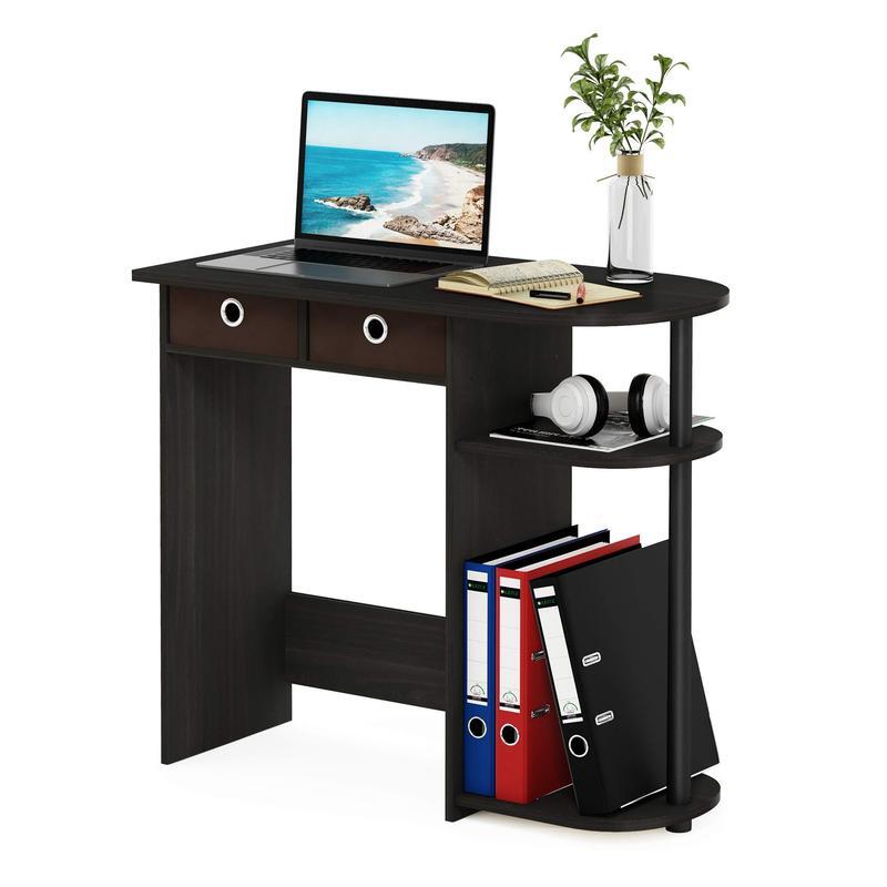 Furinno Go-escritorio de ordenador portátil para el hogar, mesa de color verde, Espresso/Negro/marrón
