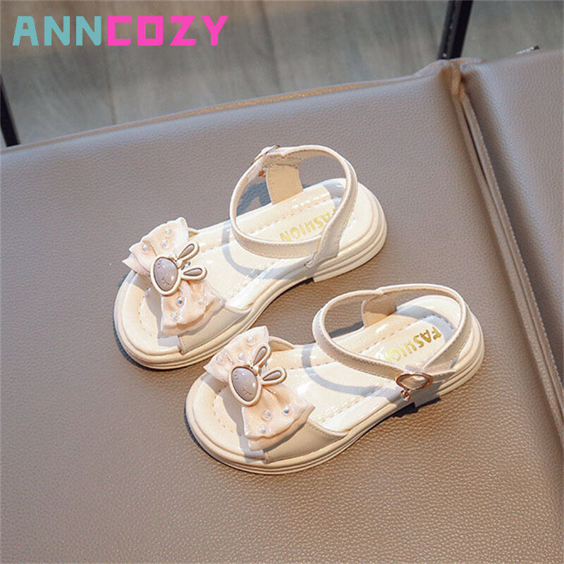 Children's Girls Sandals 2023 Summer New Style Korean Edition Pearl Versatile Open-toe Fashion Princess Party Performance Shoes