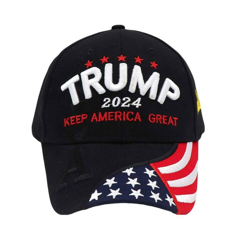 2024 czapka kamuflaż z flagą USA, czapki baseballowe znów utrzymać Amerykę w świetnej czapce prezydenta haft 3D gorąca sprzedaż
