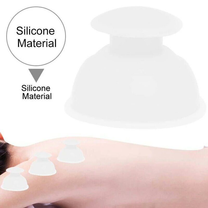 Silicone Vacuum Suction Cup Massager Body Cup Facial Skin Lifting Cupping Therapy Massage for Anti Cellulite Body Slimming jar