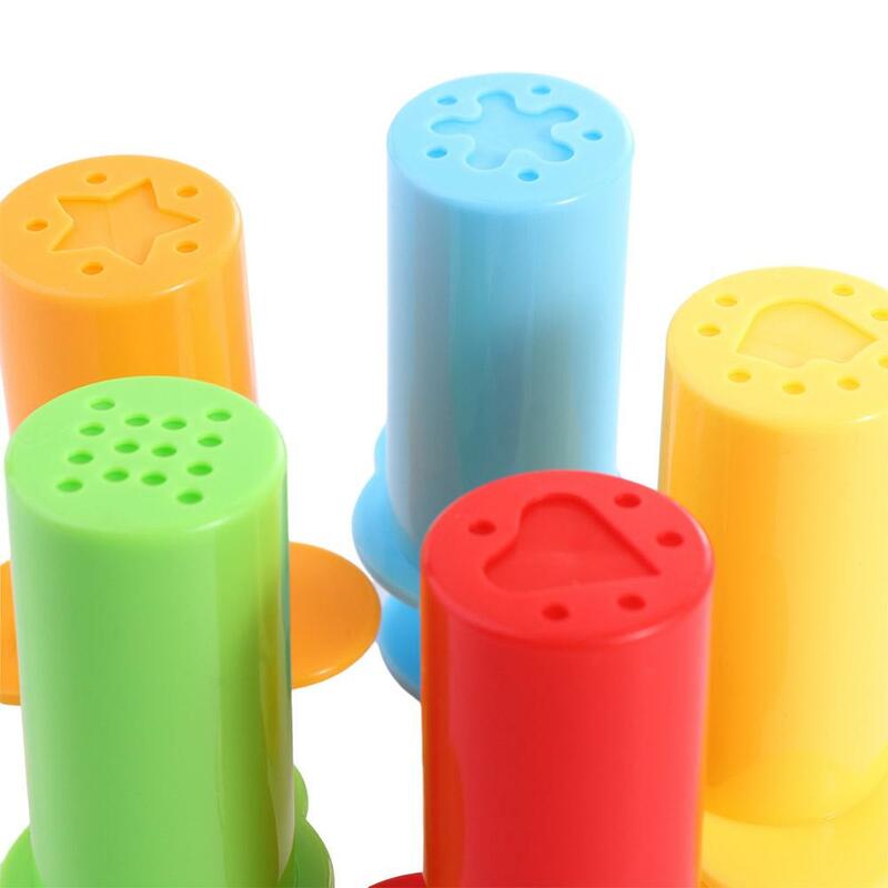 5pcs/set DIY Toys Plasticine Toy Accessories 5 Extruder Tools Color Clay Smart Dough Extruders Set Assecories Random Color