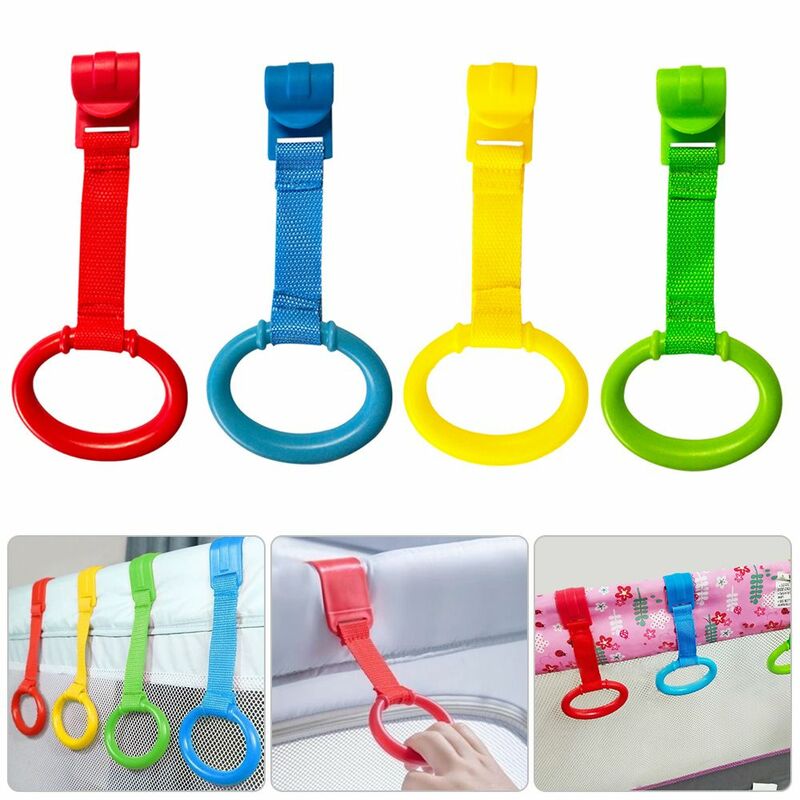 1/4PCS Pull Ring For Playpen Baby Crib Hooks General Use Hooks Baby Toys Pendants Bed Rings Hooks Hanging Ring Help Baby Stand