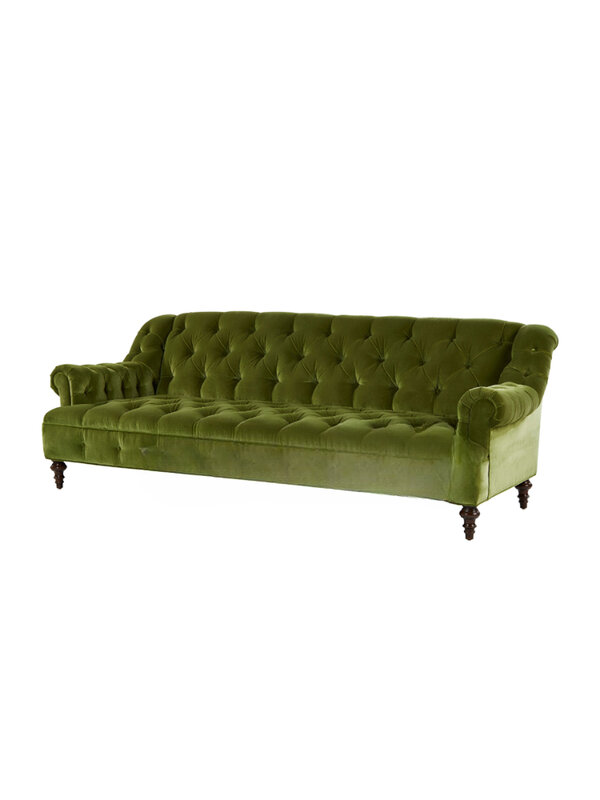 Olive Green Solid Wood Velvet Home for American Small Apartment Living Room Four