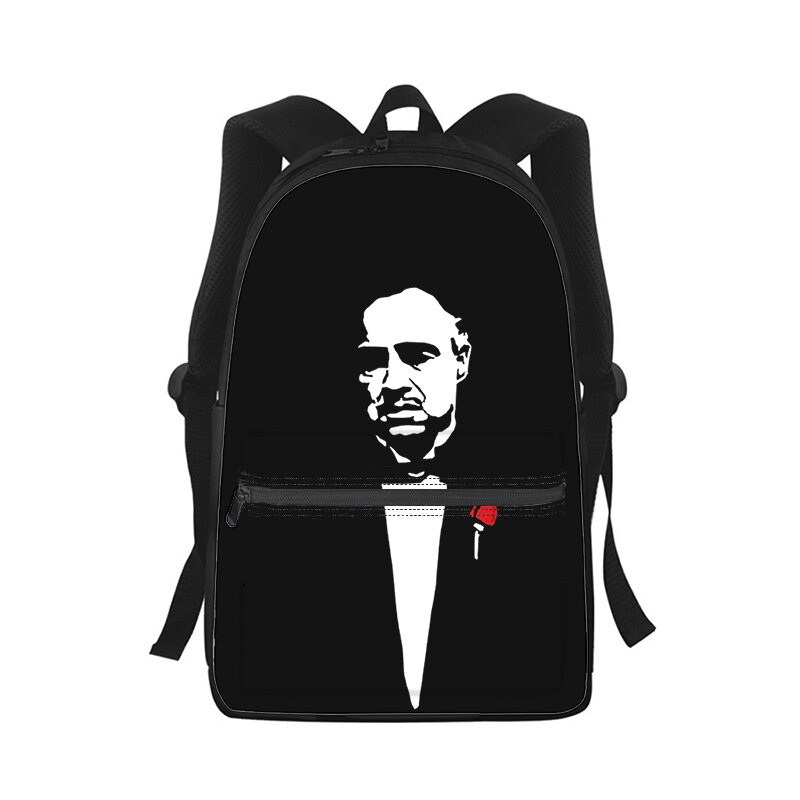 Il padrino Don Corleone uomo donna zaino stampa 3D borsa da scuola per studenti di moda zaino per Laptop borsa a tracolla da viaggio per bambini