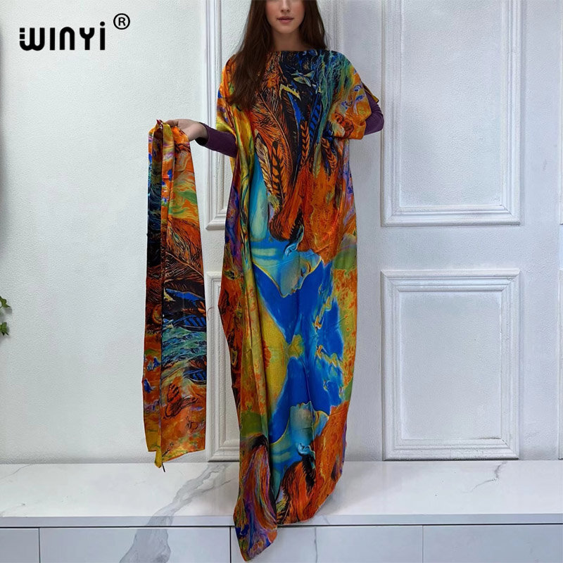 Yomadou-فستان طويل بطباعة بازين للنساء ، ملابس بمقاس كبير ، مقاس 130 سنتيمتر ، مقاس كبير ، موضة ، جديد
