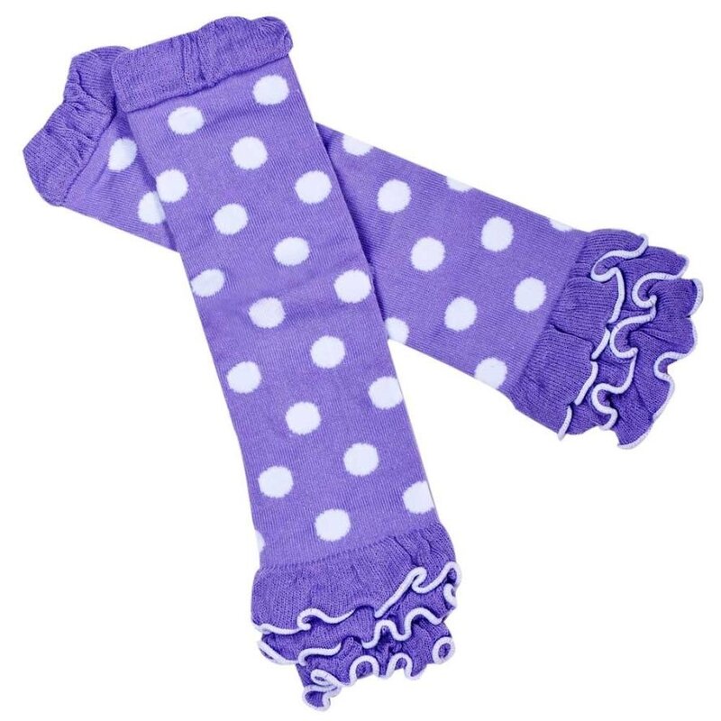 Cute Polka Dot Leg Warmers para Bebês Meninas, Calças justas de algodão, Legging com Lotus Ruffles, Leggings infantis