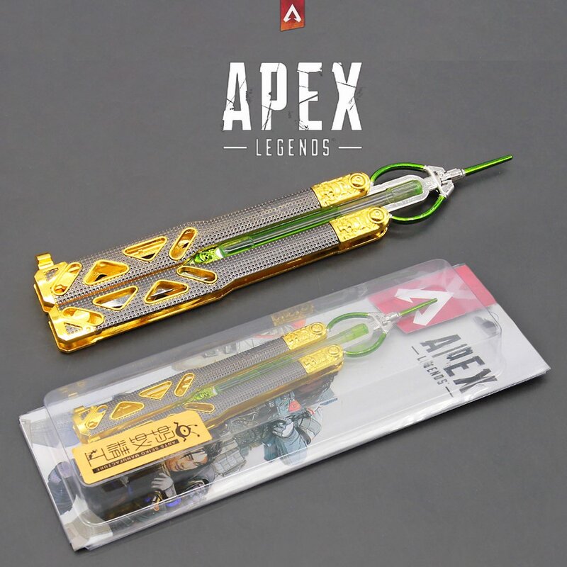 Нож-бабочка Apex Legends, Яйцевидный октановый клинок, катана, модель оружия, прибор для открывания меча, инжектор с жидкостью