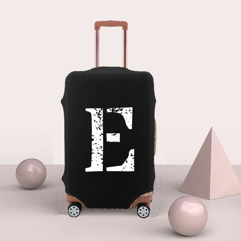 Zestaw podróżny pokrowiec na bagaż grubszy pokrowiec ochronny zmywalny pokrowiec na bagaż elastyczna osłona na walizkę Anti-Scratch White Spots Letters