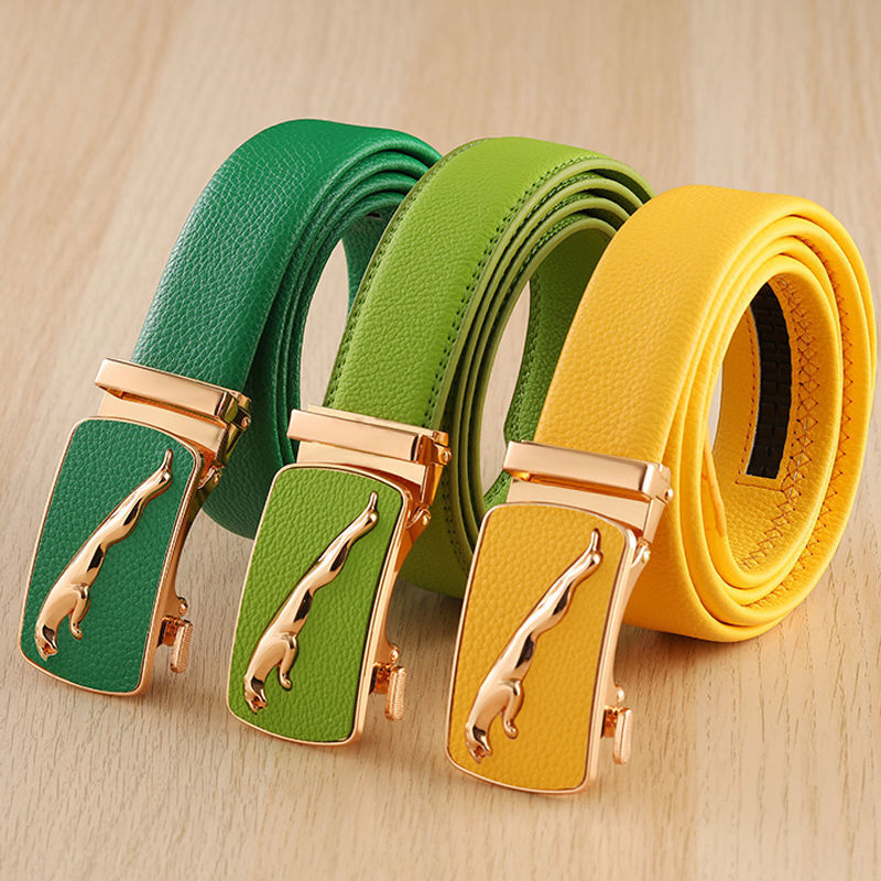 Korean Version Women 3.0cm Waist Belt Alloy Automatic Buckle High-Quality Middle-Aged And Young Business Leisure Men Luxury Belt