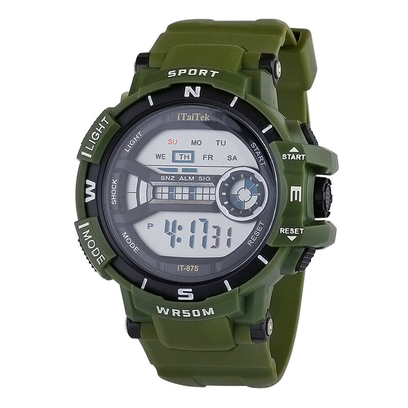 Reloj deportivo multifunción para hombre, pulsera electrónica resistente al agua, luminosa, a la moda