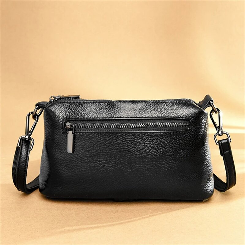 Fashion Shoulder Bag for Women Messenger Bags Ladies Versatile Genuine Leather High-capacity Crossbody Bags Zipper Female Bag