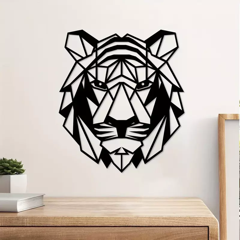 Crafts Creative Tiger Iron Indoor Outdoor Crafts, Indoor Decor, Great Choice for Living Room Bedroom, Outdoor Wall Decoration