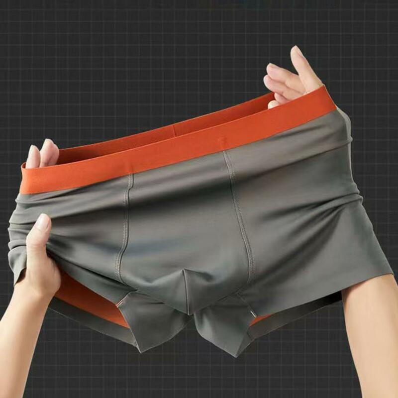 Men Nylon Boxer Briefs Soft Breathable Men's Boxers Quick Dry Elastic Waistband Silky Smooth Fabric Comfortable for Men