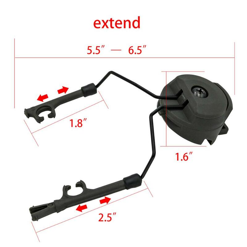 Comtac tático fone de ouvido arco adaptador ferroviário para suporte capacete airsoft fone de ouvido tiro earmuffs comtac i ii iii