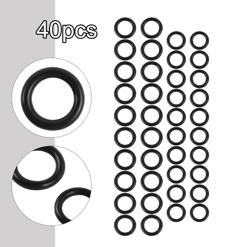 40Pcs/Set 1/4 M22 + 3/8 O-Rings For Pressure Washer Hose Quick Disconnect Connector Accessories  Washer O-Ring Parts