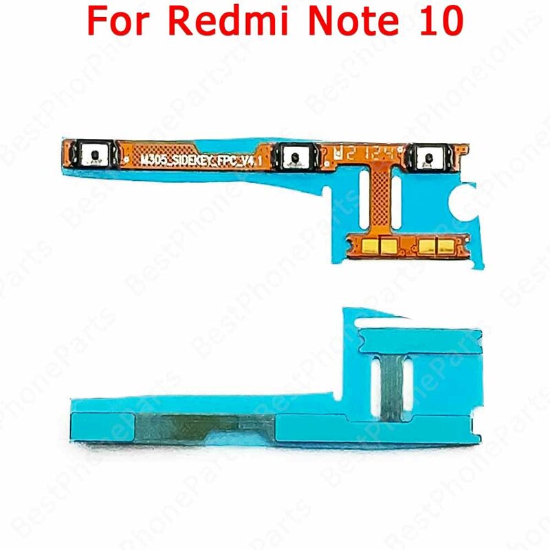 Per Xiaomi Redmi Note 10 10S 11 Pro 5G 11S pulsante laterale riparazione alimentazione On Off Volume di ricambio nuovo interruttore cavo flessibile muto