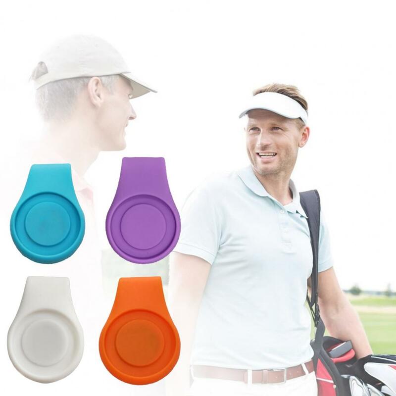 Mini bola marcador chapéu clip, estrutura compacta, clipe do chapéu do silicone, requintado ímã golfe chapéu clipe