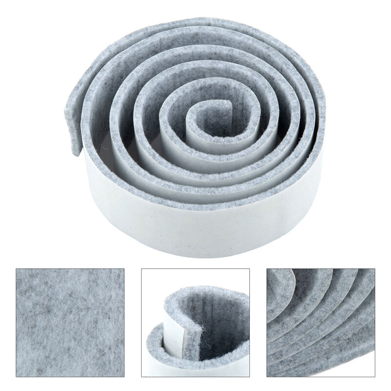 Auto-adesivo feltro móveis Pad Roll, tiras silenciosas, tiras de vedação, adequado para superfície dura, resistente, 1m